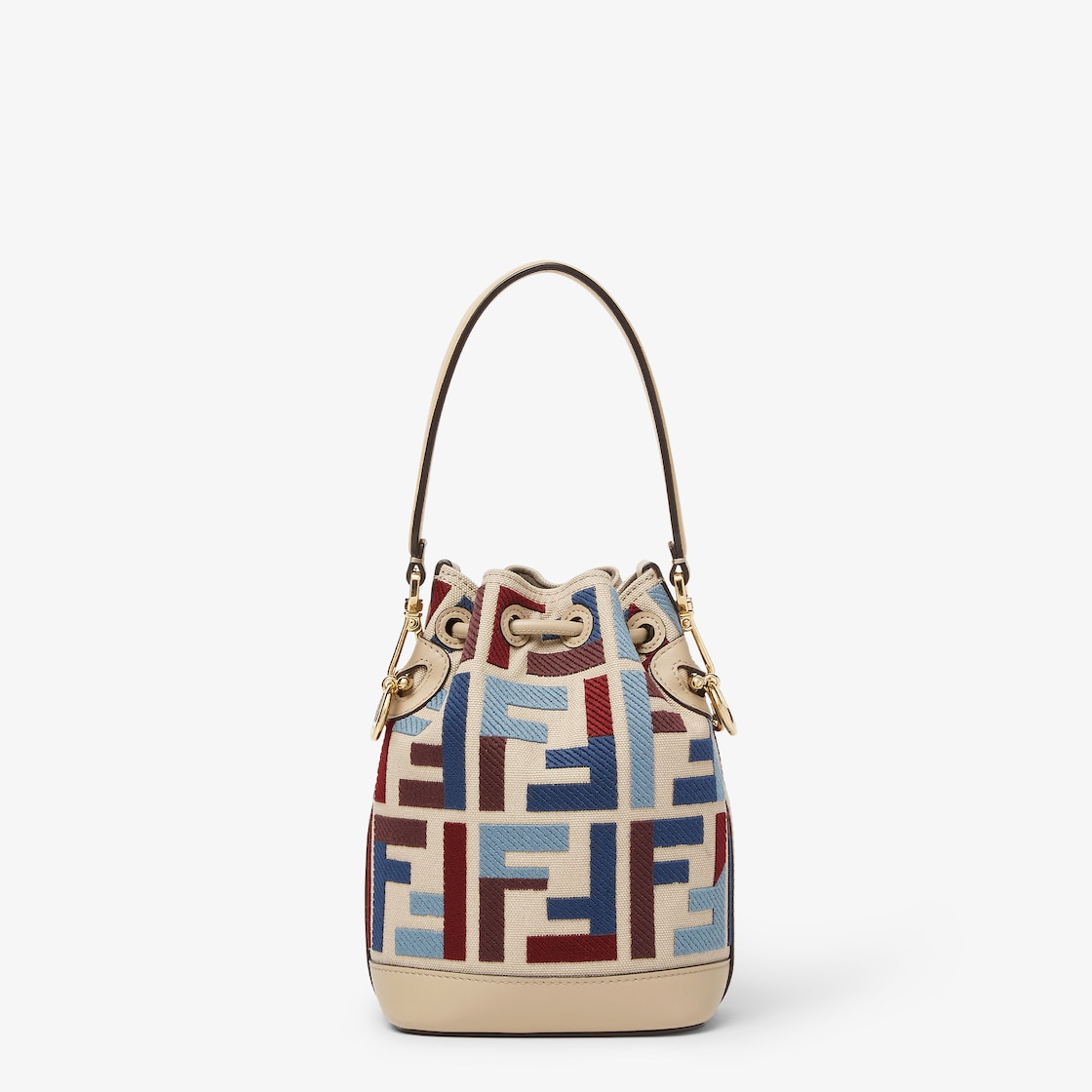 FENDI Mon Tresor Canvas mini-bag with multicolor FF embroidery - Image 5